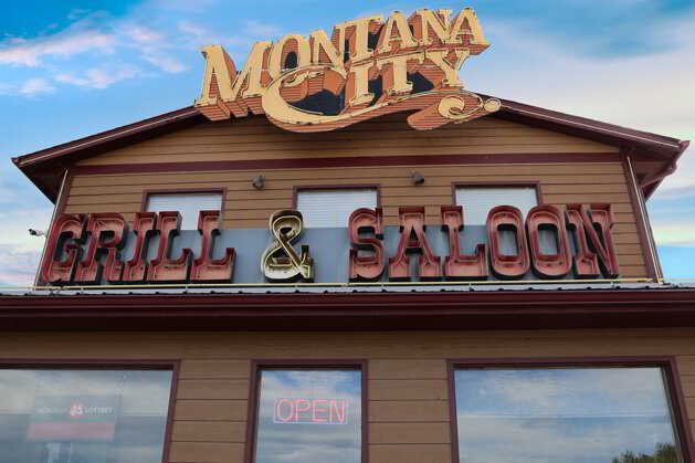 Montana City Grill & Saloon exterior storefront on Highway 518 near Helena